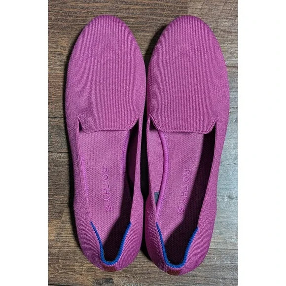 Rothy's Women's Almond Toe Knit Loafer Shoes 8 1/2 Fuchsia - Picture 5 of 9